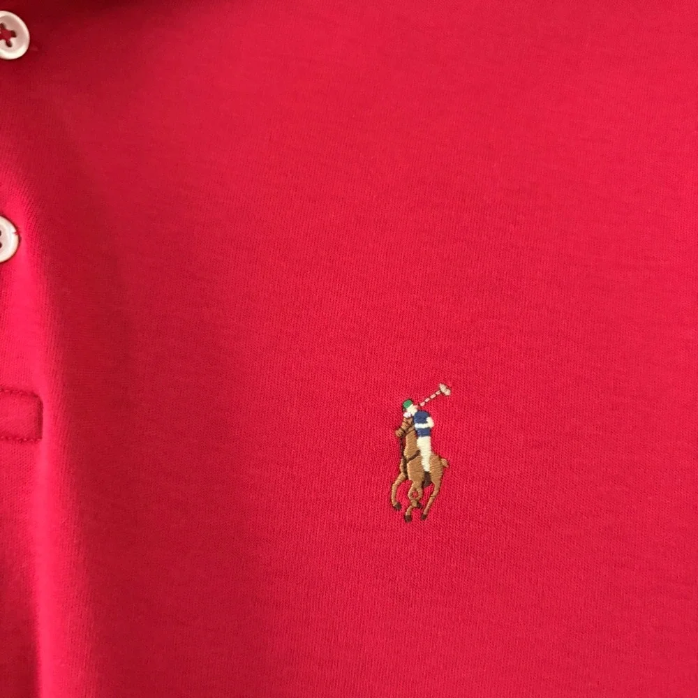 Polo Ralph Lauren Mens Shirt S Red Classic Fit Short Sleeve Pony Logo Cotton